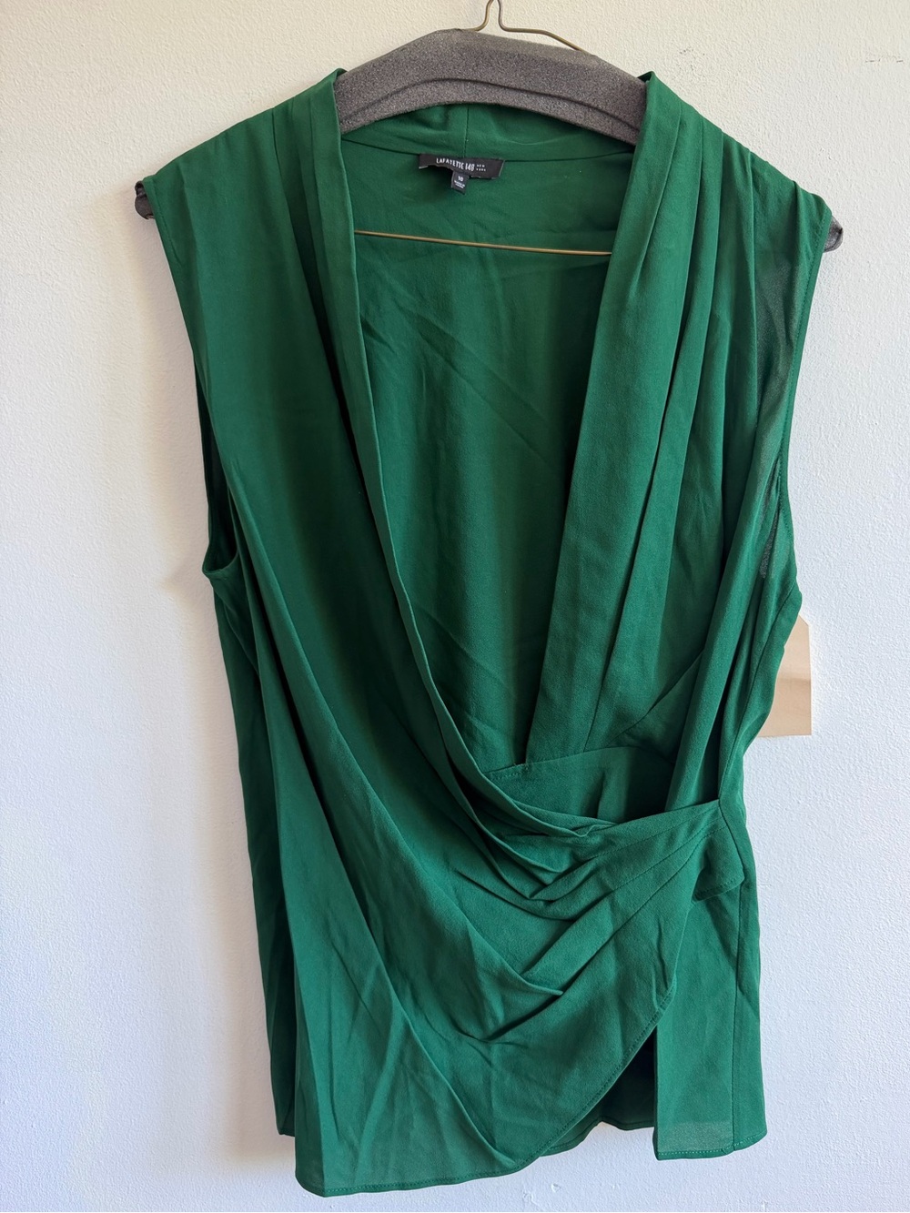 Lafayette 148 New York Emerald Green Blouse size 10